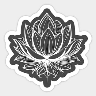 Lotus Flower - Floral Print Sticker